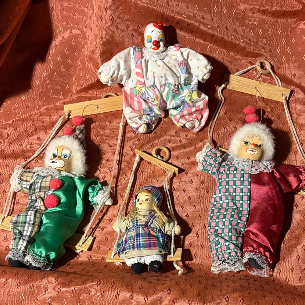 Colorful Clown Swing Set for Kids